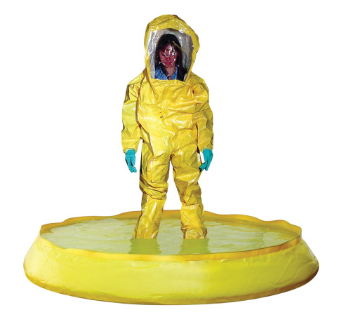 Justrite T8602 Yellow PVC Coated Fabric SpillNEST Decontamination Pool - Each