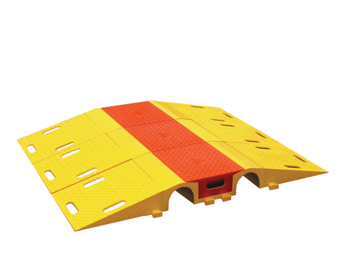 Justrite UHB2025 Yellow Hose Bridge Single Tunnel Package - Each