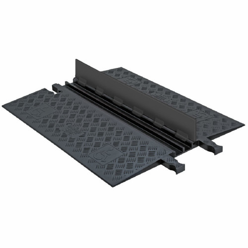 Justrite GD2X75-B/B Polyurethane 2 Channels Low-Profile Cable Protector - Each