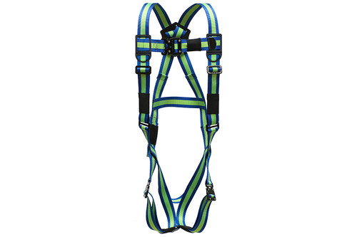 Super Anchor Safety 6001 Polyester 130-310 lb (ANSI)/90-420 lb (OSHA) 5-Point Fully Adjustable Fall Arrester Full Body Harness with D-Ring - Each