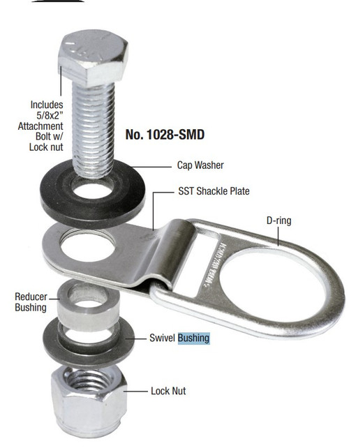 Super Anchor Safety 1028-B 304 Stainless Steel 3/8 in Bushing Kit - Each