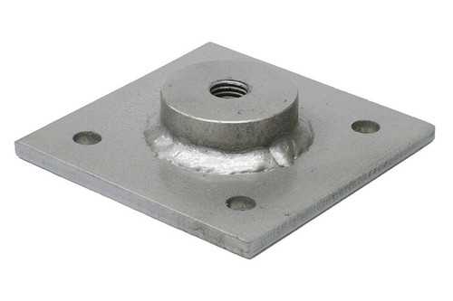 Super Anchor Safety 1028-DB6 Hot Dipped Galvanized Steel 4-Hole Base Plate - Each