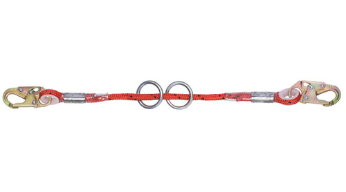 Super Anchor Safety 1326-10 5/8 in Aluminum Fixed Length Double Braid Horizontal Fall Protection Lifeline - Each