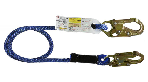 Super Anchor Safety 4108-XC Blue Customized Assembly Fee Class A Rope Lanyard with Snap Hook - 1/Box