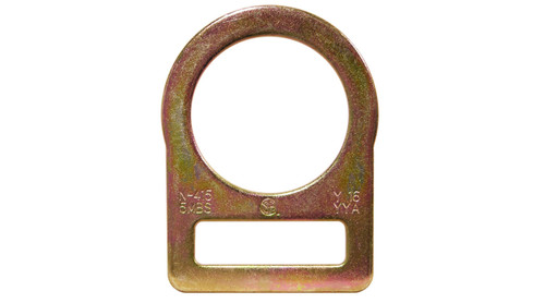 Super Anchor Safety 5004 5000 lb Zinc Plated High Strength Steel Slotted Large Fall Protection D-Ring - Each