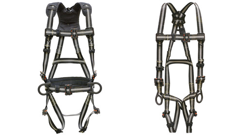 Super Anchor Safety 6176 Universal 340 lb Deluxe Fall Arrester Arc-Flash Harness with Dielectric Connectors - Each