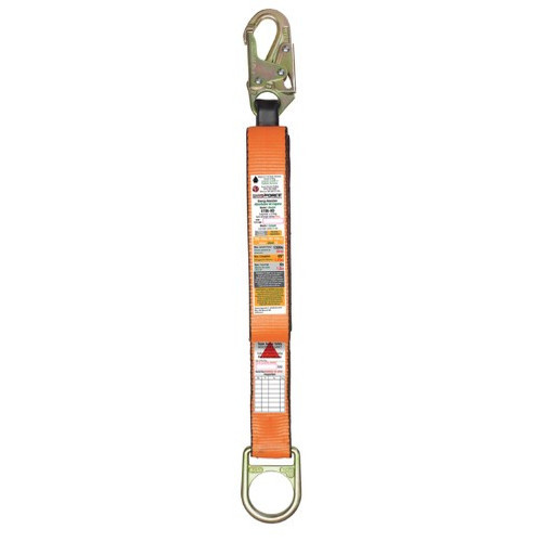 Super Anchor Safety 6186-HD Max-Force Snaphook and D-ring 200-340 lb Energy Absorber - Each