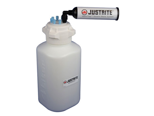 Justrite 12800 Top Handle High Density Polyethylene VaporTrap Carboy with Filter Kit - Each