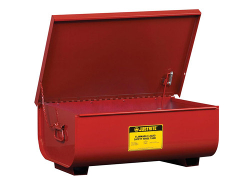 Justrite 27311 Steel Benchtop Lift-and-Latch Rinse Tank - Each