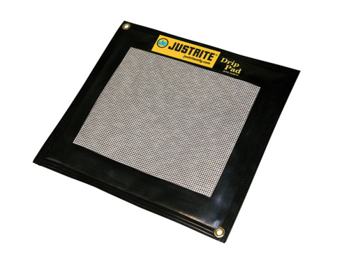 Justrite 28458 Black PVC Coated Film Standard Drip Pad with 5-Pack Sorbents - Each