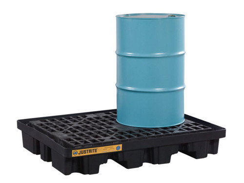 Justrite 28672 Black Polyethylene Low Line Pallet - Each