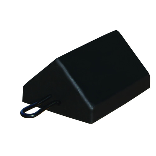 Justrite RC450 Black Rubber General Purpose Wheel Chock - Each