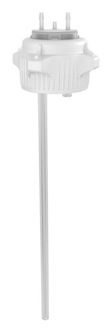 Justrite 12885 Molded-in Hose Barb Polypropylene Solvent Waste System Open Top Carboy Cap with Adapter - Each