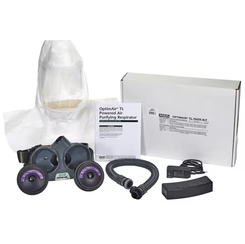 MSA Optimair TL Kit with Full Hood, HE Filters, Extended Battery (10214891)