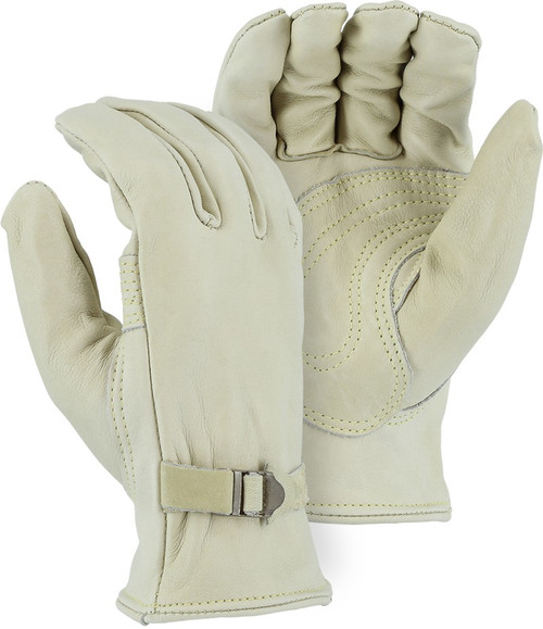 Majestic Glove 1550 Kevlar Sewn Heavy Duty Driver's Gloves with Metal Buckle, Multiple Sizes Available