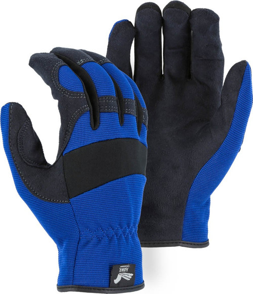 Majestic Glove 2136BL Armor Skin Synthetic Leather Mechanics Gloves, Multiple Sizes Available