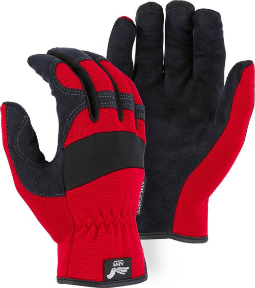 Majestic Glove 2136R Armor Skin Synthetic Leather Mechanics Gloves, Multiple Sizes Available