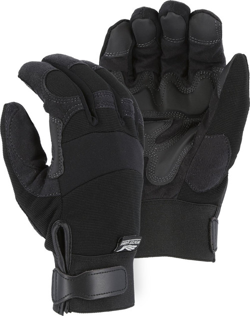Majestic Glove 2139BKH Armor Skin Synthetic Leather Winter Lined Mechanics Gloves, Multiple Sizes Available