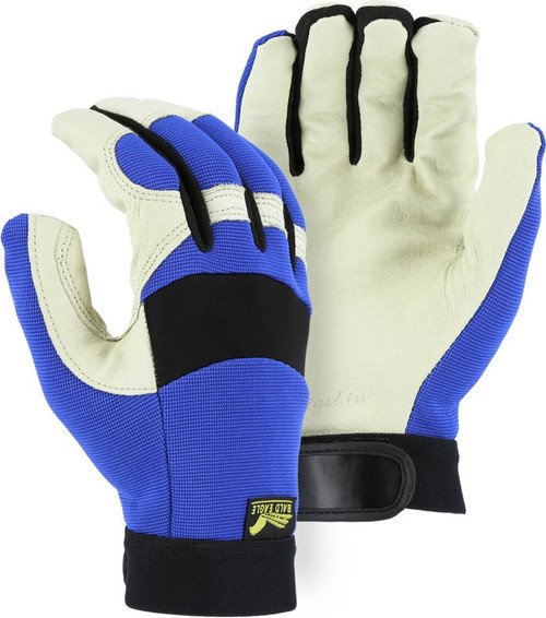 Majestic Glove Bald Eagle 2152 Grain Pigskin Leather Super Fit Mechanics Gloves, Multiple Sizes Available