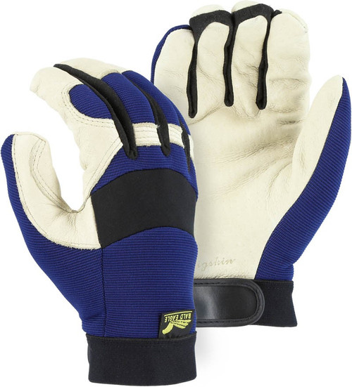 Majestic Glove Bald Eagle 2152T Grain Pigskin Leather Winter Lined Mechanics Gloves, Multiple Sizes Available