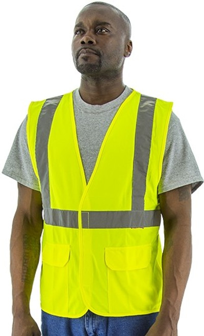 Majestic Glove 75-3283 100% Polyester Self Extinguishing Solid Safety Vest, Multiple Sizes and Colors Available