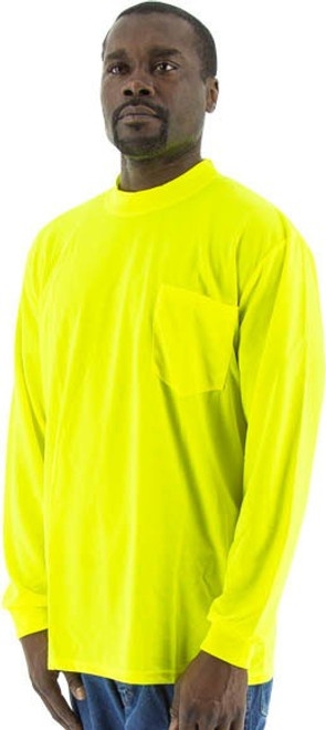 Majestic Glove 75-5045 100% Bird's Eye Mesh Polyester Site Safety Moisture Wicking Non-ANSI Long Sleeves T-Shirt, Multiple Sizes and Colors Available
