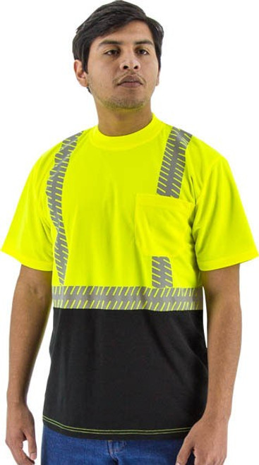 Majestic Glove 75-5215 100% Bird's Eye Mesh Polyester Reflective Chainsaw Moisture Wicking Short Sleeves T-Shirt, Multiple Sizes and Colors Available