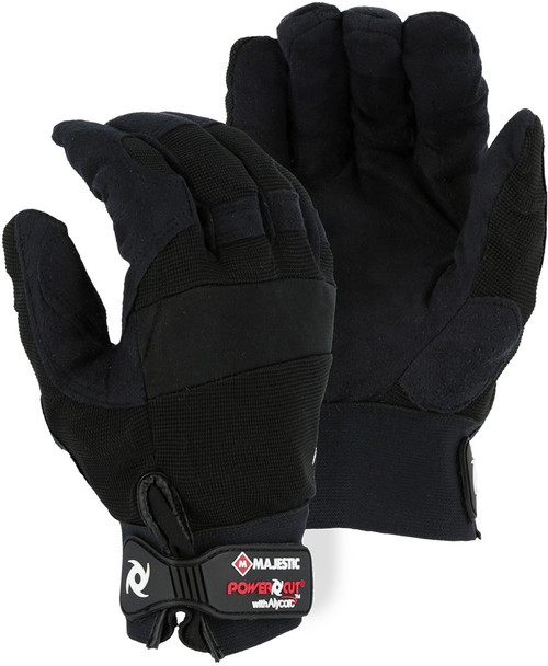 Majestic Glove Powercut A4B37B Armor Skin Synthetic Leather Mechanics Gloves, Multiple Sizes Available