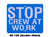 Nolan Signal Flag "Stop Crew At Work" Retro-Reflective, Blue: RF-12D