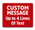 Aldon 4015-CUST Warning Sign, Multiple Legend, Length of line Values Available