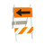 Plasticade Combocade 105G-T12FAB8HIP Type II Traffic Barricade with Arrow Sign Legend - Each