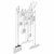 Rack'Em 4050 16-Hook Utility/Sanitation Rack, Multiple Color Values Available - Sold by Each