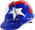 Honeywell Fibre-Metal E2RW00A286 Cap Style Hard Hat with  3RW2 Ratchet Headband, Texas Flag Full Color Graphic, 8-6.5 in - Each