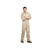 OEL AFW08-KFC Khaki 88/12 Premium Sateen Cotton Blend 8 Cal/cm2 Coverall - Each