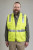 NSA DRIFIRE V21TV2Z_ _ 8.9 Cal Westex DH Hi-Vis Fluorescent Yellow Twill Deluxe Safety Vest - 1-Pack