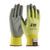 PIP G-Tek KEV 09-K1250 Seamless Knit Yellow DuPont Kevlar Polyurethane Coated Cut Resistant Gloves