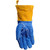 PIP Caiman 1512 Gauntlet Large Blue Split Cowhide Leather Hand Protect Welding Gloves