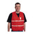 PIP 300-2508 Red Cotton/Polyester Non-ANSI Incident Command Safety Vest