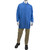 PIP Uniform Technology BR59N-45RB Blue 98% Polyester/2% Carbon Staticon Long ESD Reusable Lab Coat