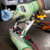 HexArmor 1050 Helix Gray/Green HPPE/Nylon A3 Cut Level Cut-Resistant Gloves - 12 Pair