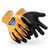 HexArmor 1092 Helix Orange Cuff/Black Palm Nylon/Elastane A1 Cut Level Cut-Resistant Gloves - 12 Pair