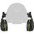HexArmor 17-18002 K-Series Ceros K2M 24 dB Hard Hat Mounted Black Cup Magnet Earmuff - 1 Pair