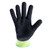 HexArmor 2062 Helix Lime Cuff/Black Palm HPPE/Steel and Fiberglass A9 Cut Level Safety Gloves - 12 Pair