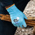 HexArmor 2066 Helix Blue Cuff/Gray Palm Dyneema Diamond A3 Cut Level Cut-Resistant Gloves - 12 Pair