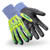 HexArmor 2095 Rig Lizard Thin Lizzie Hi-Vis Yellow/Black Palm HPPE/Fiberglass A6 Cut Level Cut-Resistant Gloves - 12 Pair
