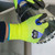 HexArmor 3060 Helix Hi-Vis Green/Black HPPE/Metal Fiber Shell A9 Cut Level Dipped Palm Coating Cut-Resistant Gloves - 12 Pair