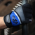 HexArmor 4018 Chrome Series Black/Blue Synthetic Leather A6 Cut Level Mechanic Cut-Resistant Gloves - 12 Pair