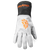 HexArmor 4062 Chrome SLT White/Black/Orange Goatskin Leather A5 Cut Level Arc Flash Cut-Resistant Gloves - 12 Pair