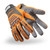 HexArmor 4070 Chrome SLT Gray/Hi-Vis Orange Spandex/PVC A6 Cut Level Cut-Resistant Gloves - 12 Pair