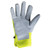 HexArmor 5039 SteelLeather Gray/Hi-Vis Green Synthetic Leather A8 Cut Level Cut-Resistant Gloves - 12 Pair